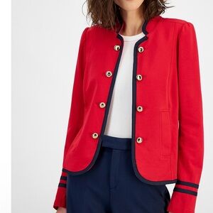 Red Buttoned Women's Jacket